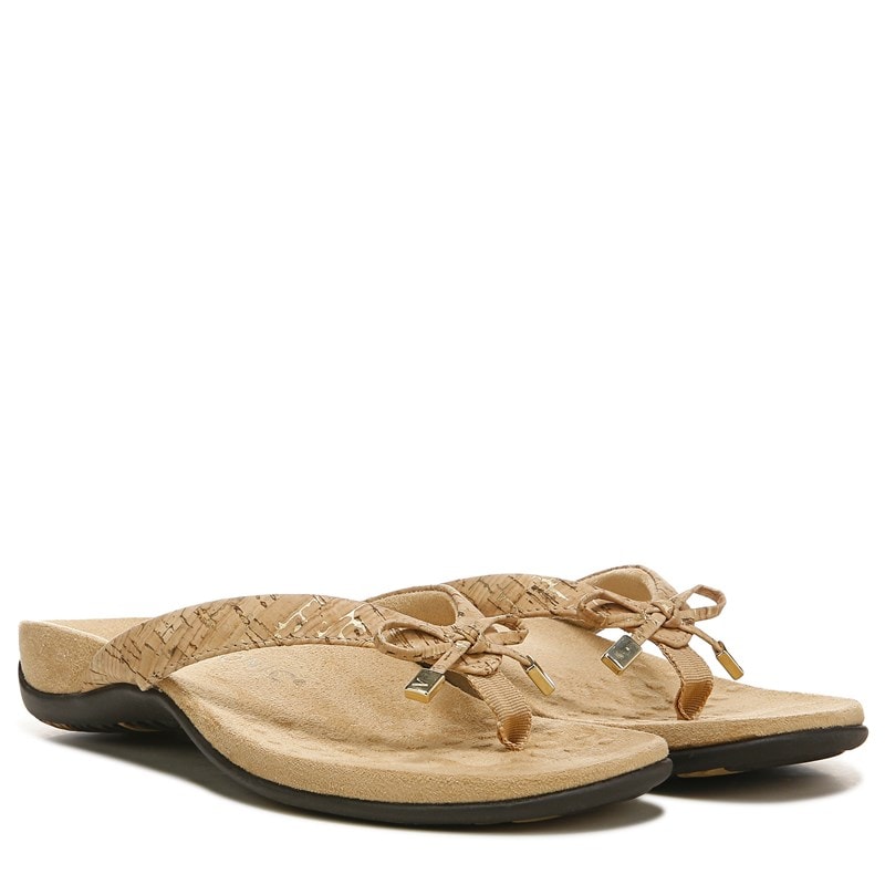 Vionic Women's Bella Flip Flop Sandals (Gold Cork) - Size 9.0 N