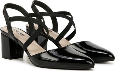 lifestride dress shoes for women Diverse Women's Flats, Size: 11, Black Fabric upper with an almond toe ankle strap with adjustable buckle for the perfect fit and cupped heel LifeStride Women's Captivate Strappy Block