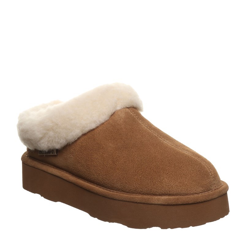 Bearpaw Women's Blakely Platform Slipper Shoes (Hickory) - Size 5.0 M