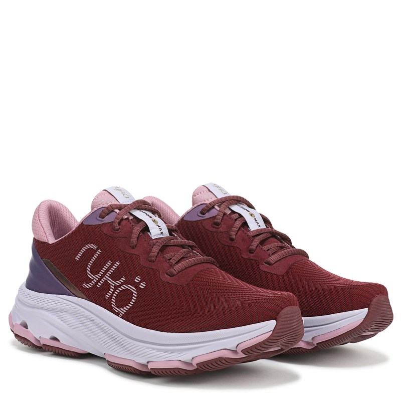 Ryka Women's Devotion X Max Walking Shoes (Windsor Red Mesh Fabric) - Size 9.0 M