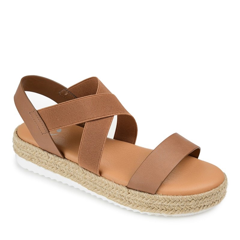 Journee Women's Caroline Espadrille Strappy Sandals (Tan) - Size 6.5 M