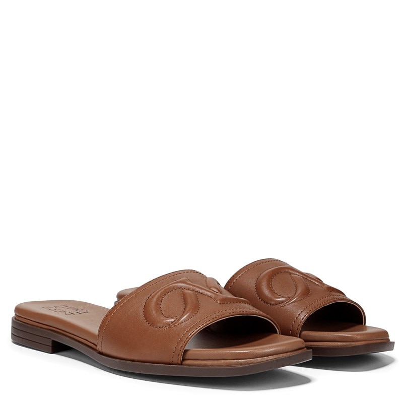 Naturalizer Women's Genevieve Slide Sandals (English Tea Brown Leather) - Size 9.0 M