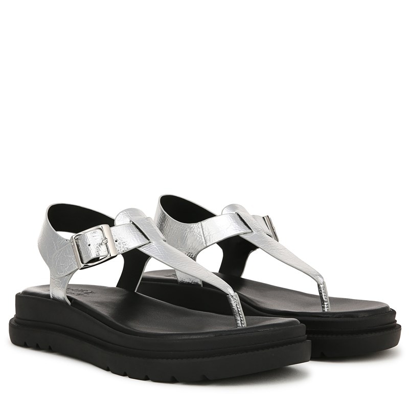 Naturalizer Women's Alyssa Sandals (Silver Faux Leather) - Size 8.5 M
