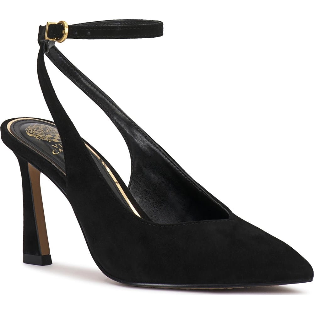 Vince Camuto Women's Nellah Ankle Strap High Heel Pump Shoes (Black) - Size 9.0 M