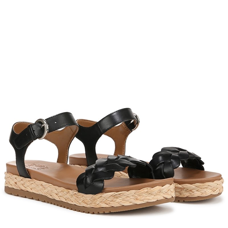 Naturalizer Women's Neila Sandals (Black Leather) - Size 12.0 M