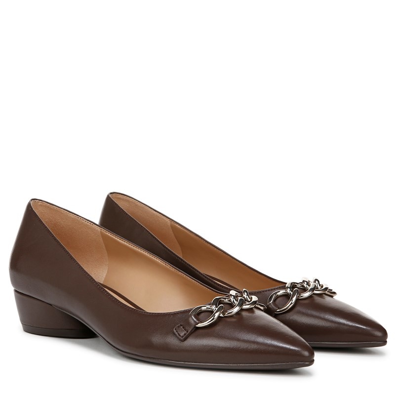 Naturalizer Women's Becca Pointed Toe Flat Shoes (Chocolate Bar Leather) - Size 9.5 M