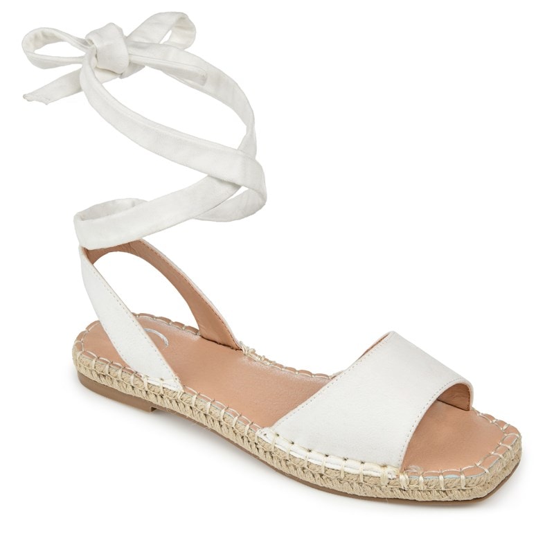 Journee Women's Emelie Sandals (White) - Size 10.0 M