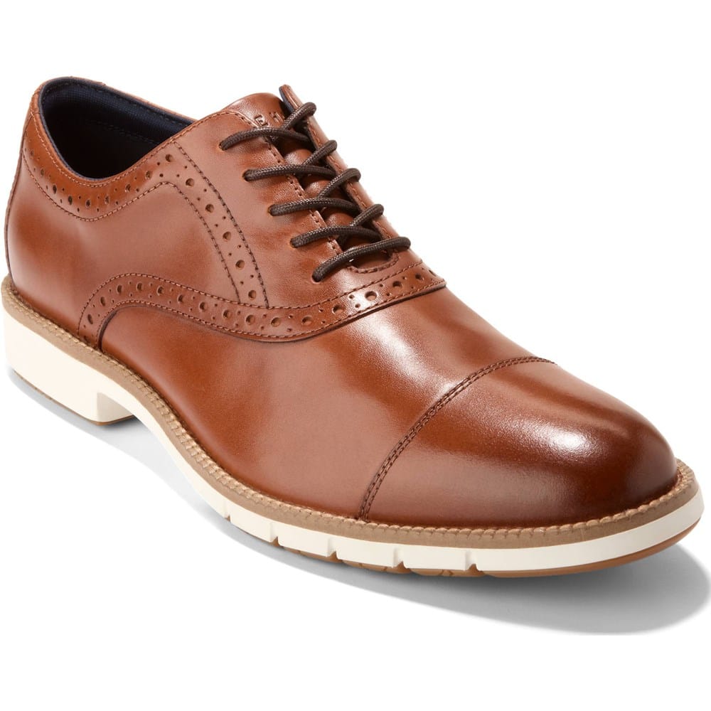 Cole Haan FLEXGRAND+ CAP Oxford Mens Lace Up Dress Shoes British Tan Brown Sz 9 Cole Haan Men main image 3