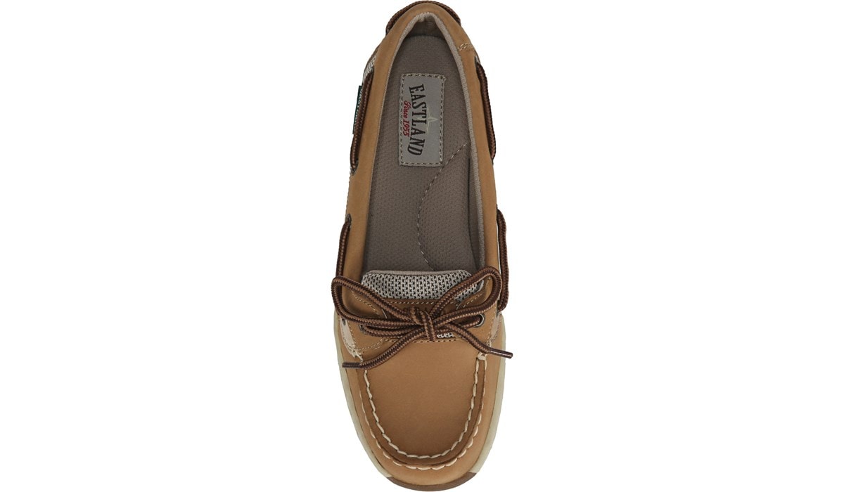 womens boat shoes tan