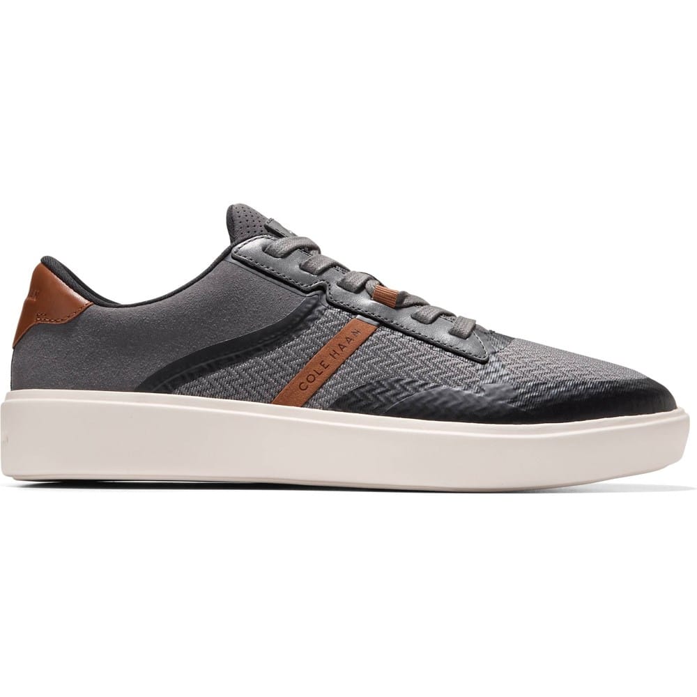 Cole Haan Gray Mesh Lace-Up Sneakers with Brown Accent Cole Haan Grand Crosscourt Stitchlite Runox Men main image 3