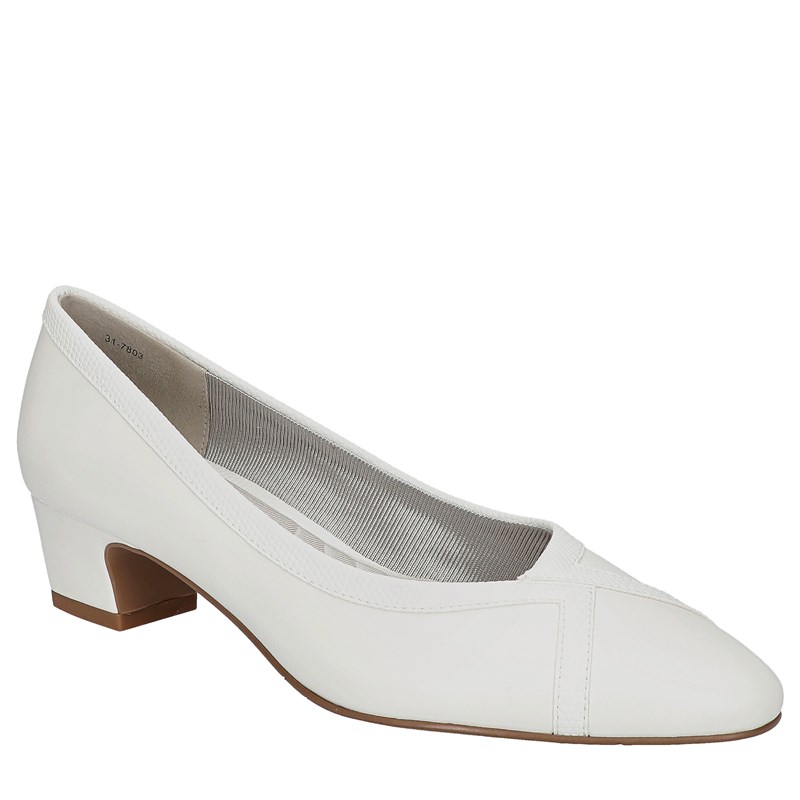 Easy Street Women's Myrtle Narrow/Medium/Wide/X-Wide Comfort Pump Shoes (White Synthetic) - Size 10.0 M