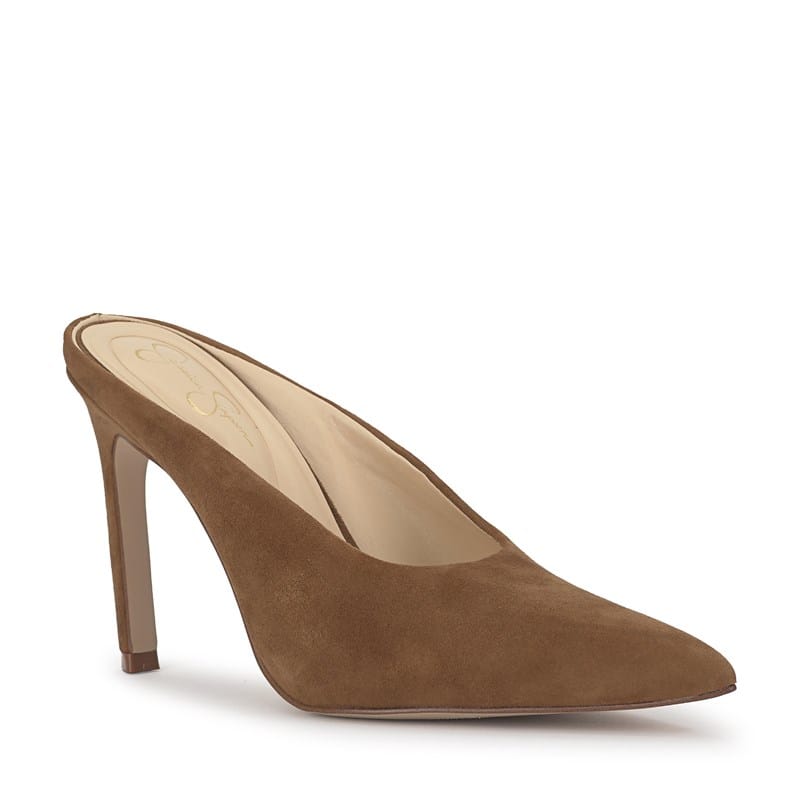 Jessica Simpson Women's Wilix High Heel Mule Shoes (Safari Brown) - Size 9.5 M