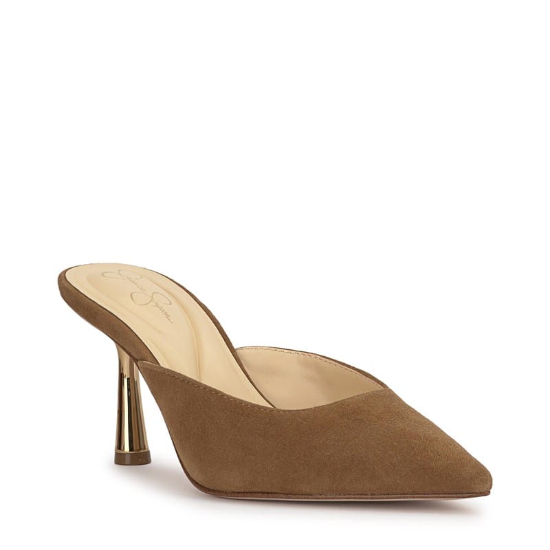 Jessica Simpson Women's Xia High Heel Mule Shoes (Safari Brown) - Size 11.0 M