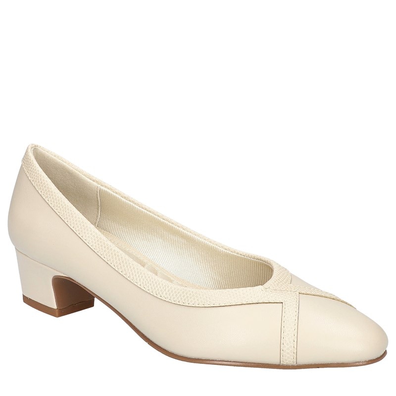 Easy Street Women's Myrtle Narrow/Medium/Wide/X-Wide Comfort Pump Shoes (Bone Synthetic) - Size 5.5 M