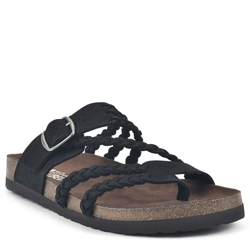 White Mountain Women's Hayleigh Footbed Sandals (Black Nubuck) - Size 10.0 M