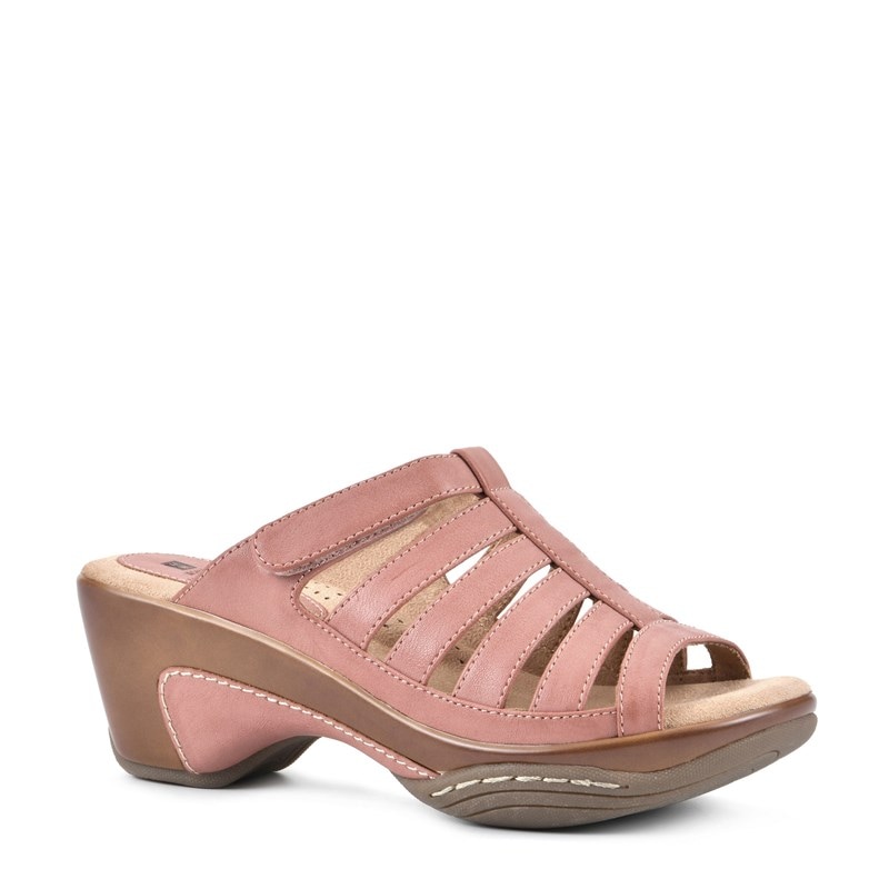 White Mountain Women's Valencia Slide Sandals (Rosewood/Burnished) - Size 11.0 M