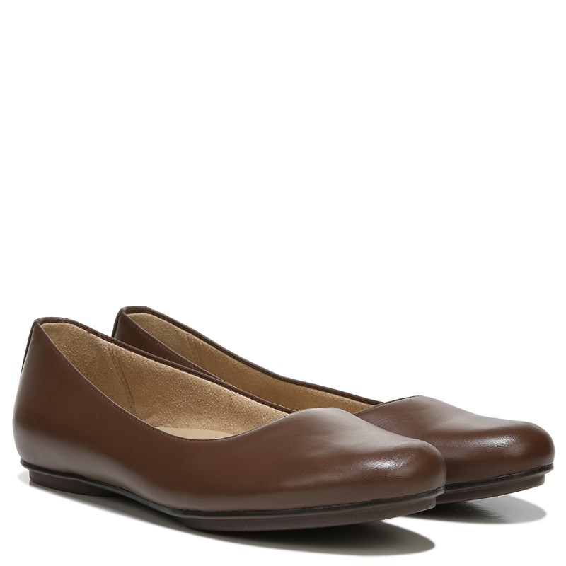 Naturalizer Women's Maxwell Ballet Flat Shoes (Cocoa Leather) - Size 9.5 W