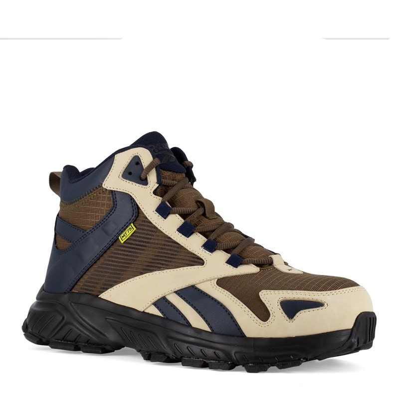 Reebok Work Men's Hyperium Composite Toe Work Boots (Tan/Blue/Brown) - Size 8.0 W