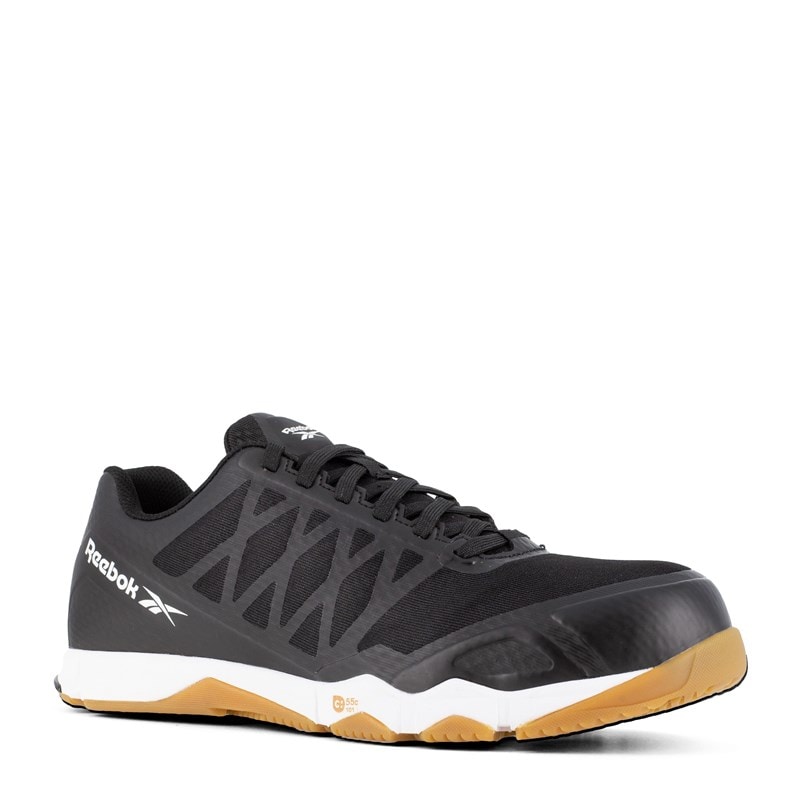 Reebok Work Men's Speed Tr Composite Toe Work Sneakers (Black/Gum) - Size 10.0 W