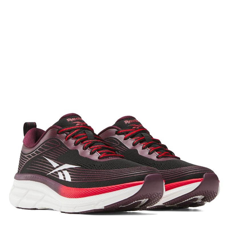 Reebok Women's Road Strider Running Shoes (BLACK/BLACK CHERRY/RETRO RED) - Size 6.0 M