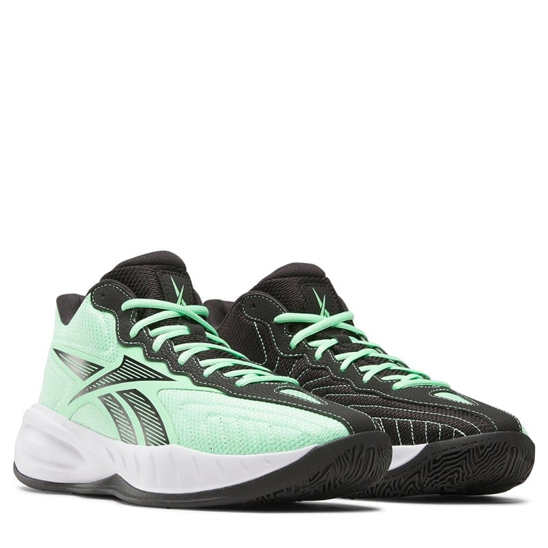 Reebok Men's Press Basketball Shoes (Green Glow/Core Black/White) - Size 12.0 M
