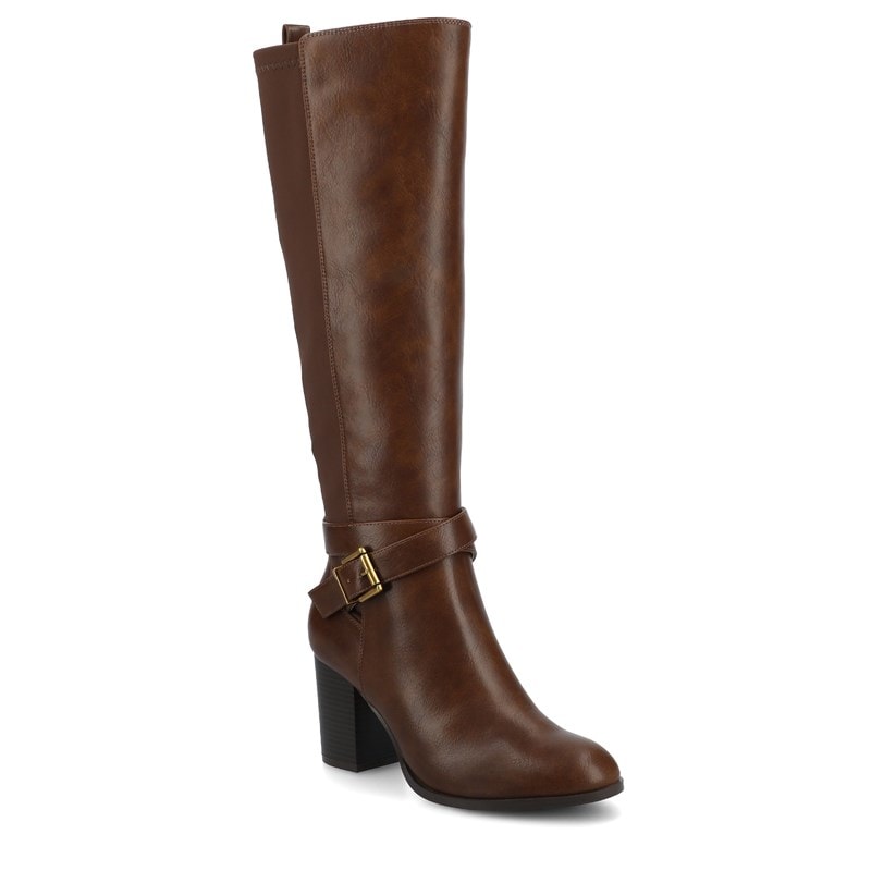 Journee Women's Avalonn Knee High Wide Calf Dress Boots (Chocolate) - Size 10.0 M
