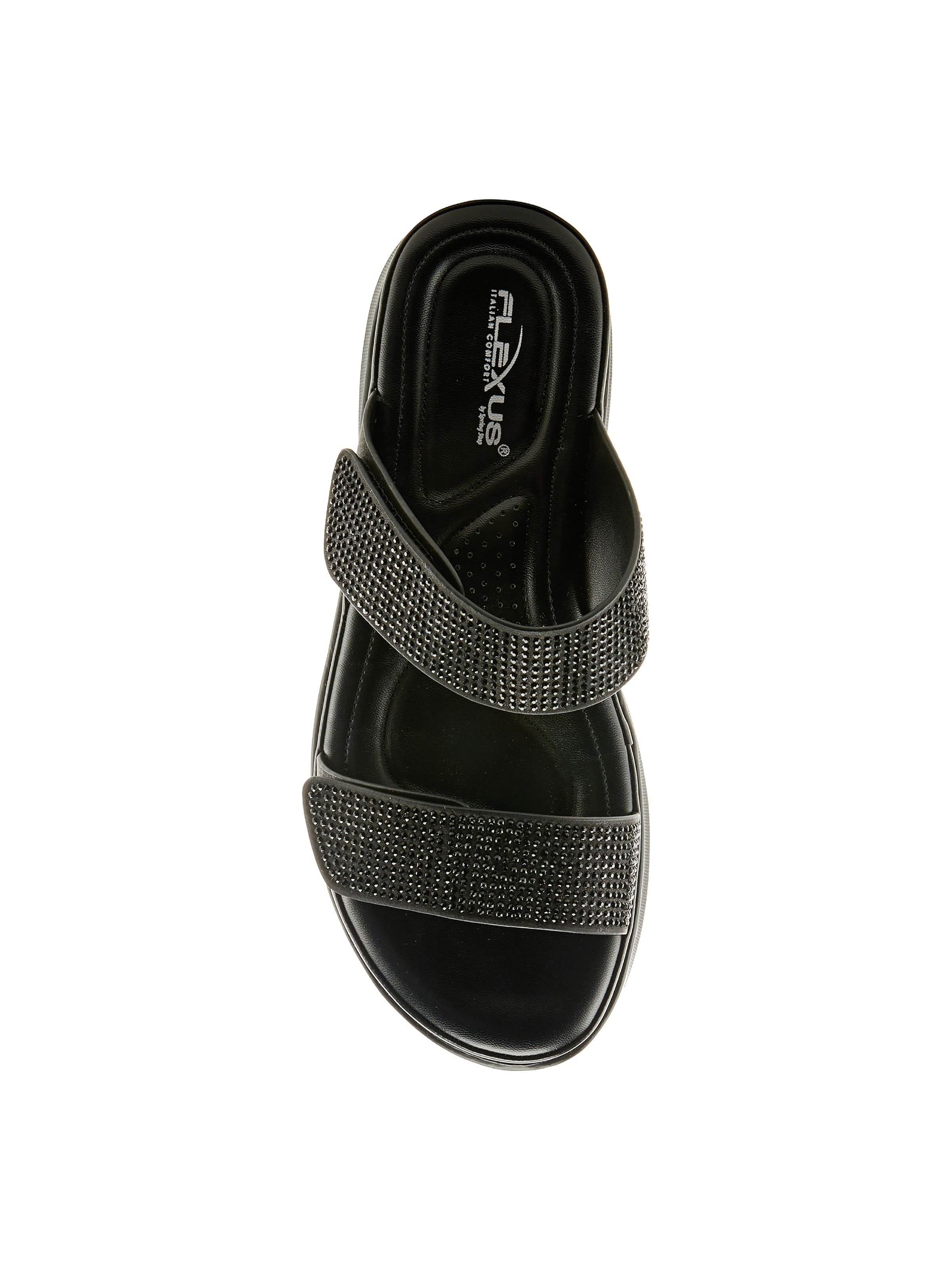 Flexus Women s Bling Adjustable Slide Sandal Famous Footwear