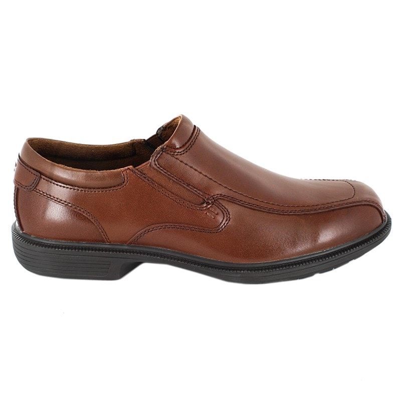 Nunn Bush Men's Bleeker Street Bicycle Toe Slip On Shoes (Cognac Leather) - Size 8.0 2W