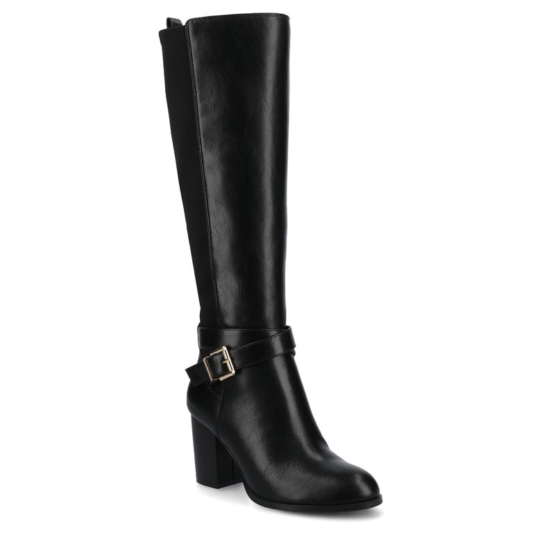 Journee Women's Avalonn Knee High Extra Wide Calf Dress Boots (Black) - Size 9.0 M