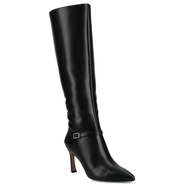 Journee Women's Elara Medium/Wide Width Knee High Dress Boots (Black) - Size 6.0 M