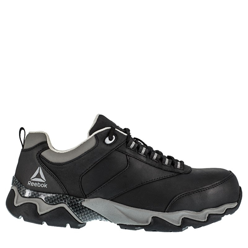 Reebok Work Men's Beamer Composite Toe Electrical Hazard Work Shoes (Black Leather) - Size 10.0 M