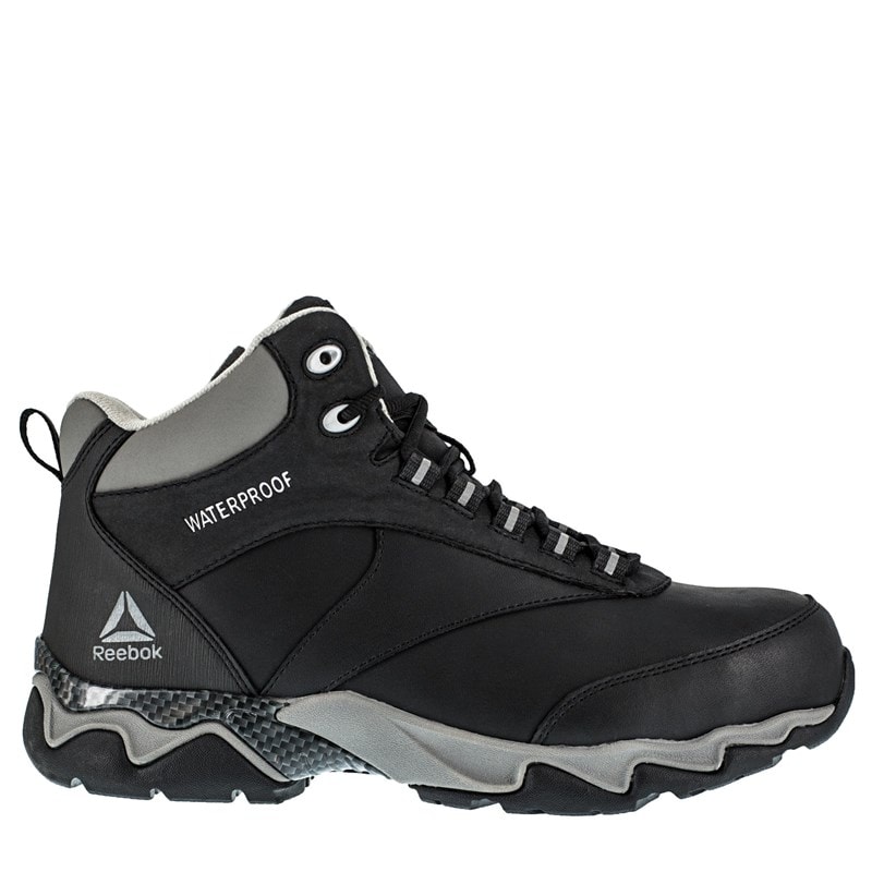 Reebok Work Men's Beamer Composite Toe Waterproof Work Boots (Black Leather) - Size 10.0 W