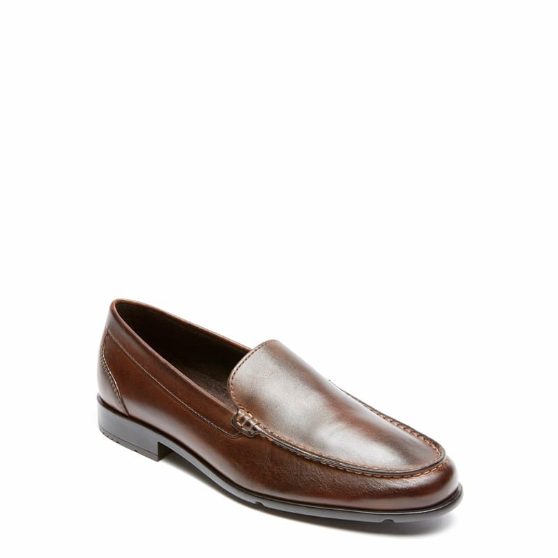 Rockport Men's Classic Venetian Loafers (Dark Brown Leather) - Size 8.0 W