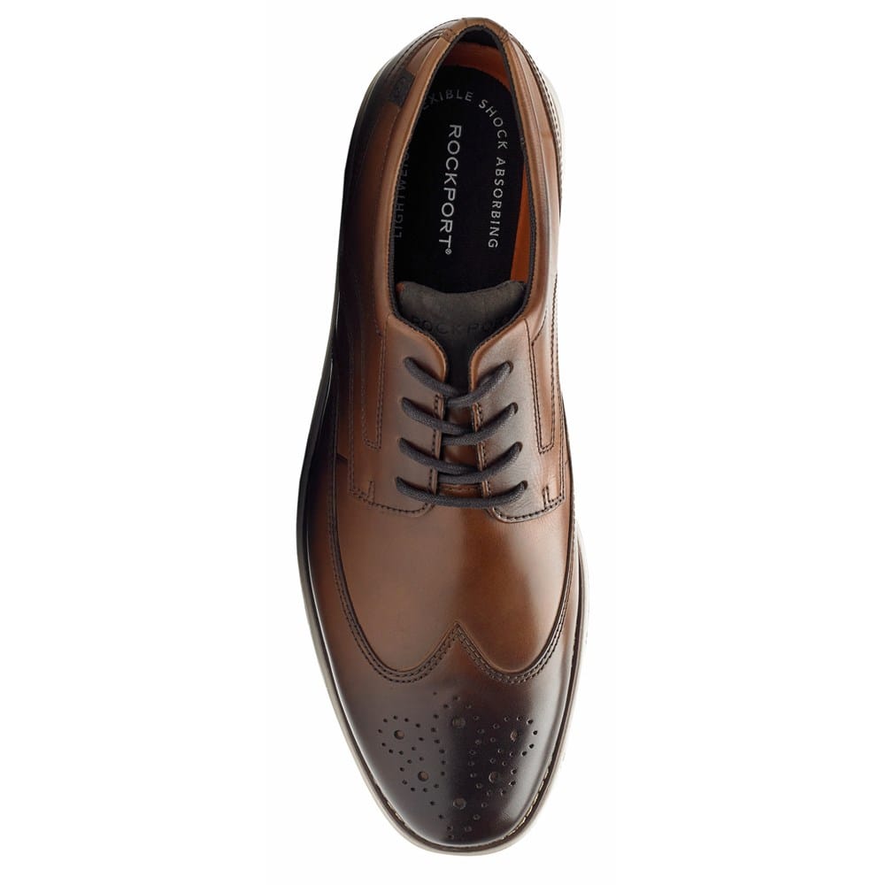 brown rockport dress shoes Rockport Men's World Tour Classic Brown Tumbled, Size 14 main image 1