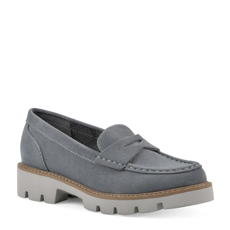 White Mountain Women's Gunner Slip On Loafers (Blue Raspberry Suede) - Size 9.0 M
