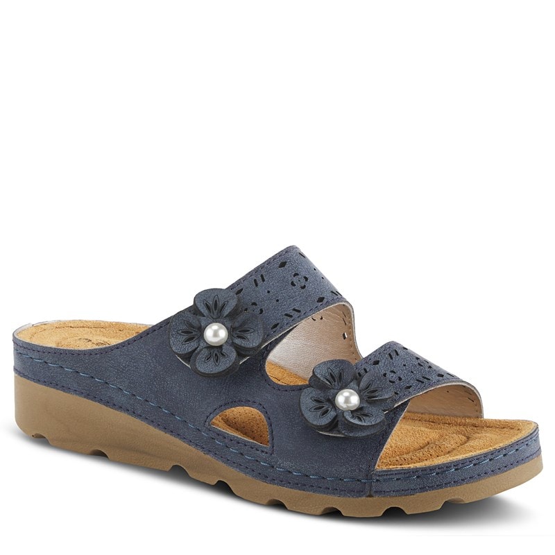 Flexus Women's Pamola Sandals (Navy Synthetic) - Size 39.0 M