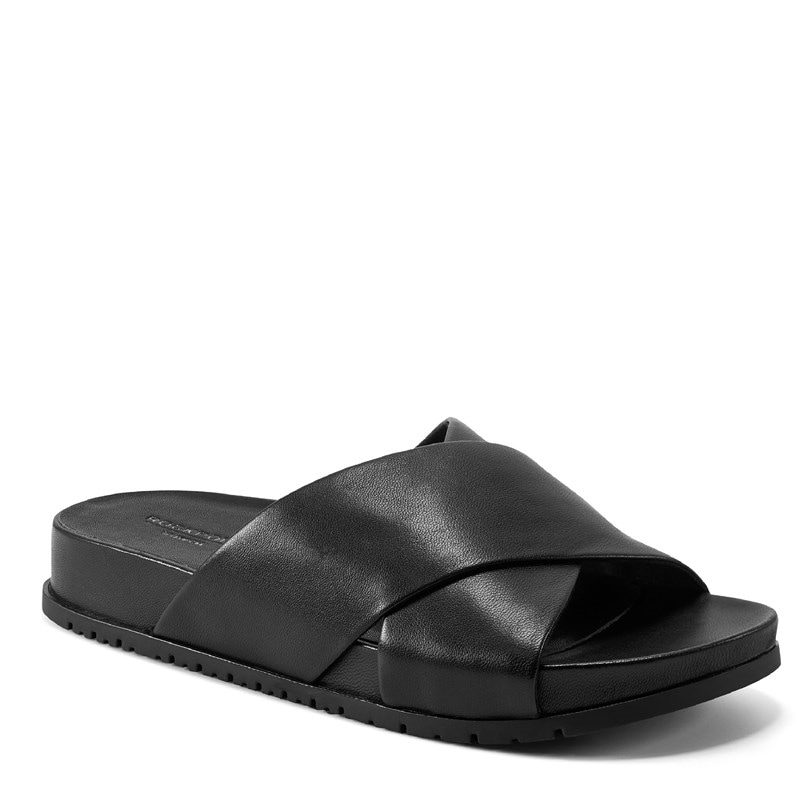 Rockport Women's Leia Casual Slide Sandals (Black Leather) - Size 6.5 W