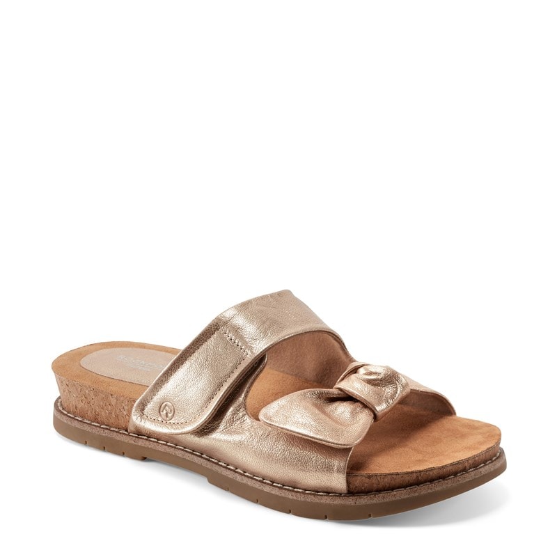 Rockport Women's Zova Casual Slide Sandals (Gold Leather) - Size 7.5 W