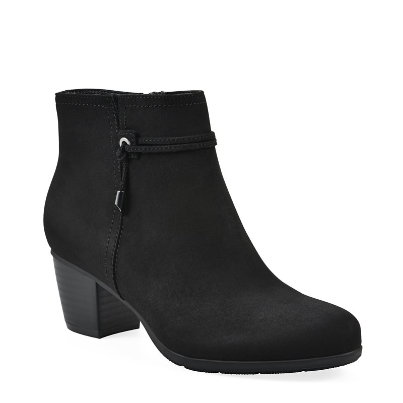 Cliffs by White Mountain Women's Angelo Block Heel Ankle Booties (Black Fabric) - Size 7.0 M