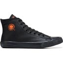 Black/Orange Leather