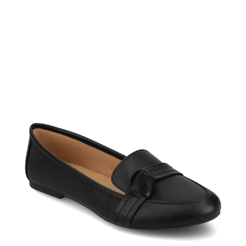 Journee Women's Marci Wide Loafers (Black Faux Leather) - Size 12.0 W