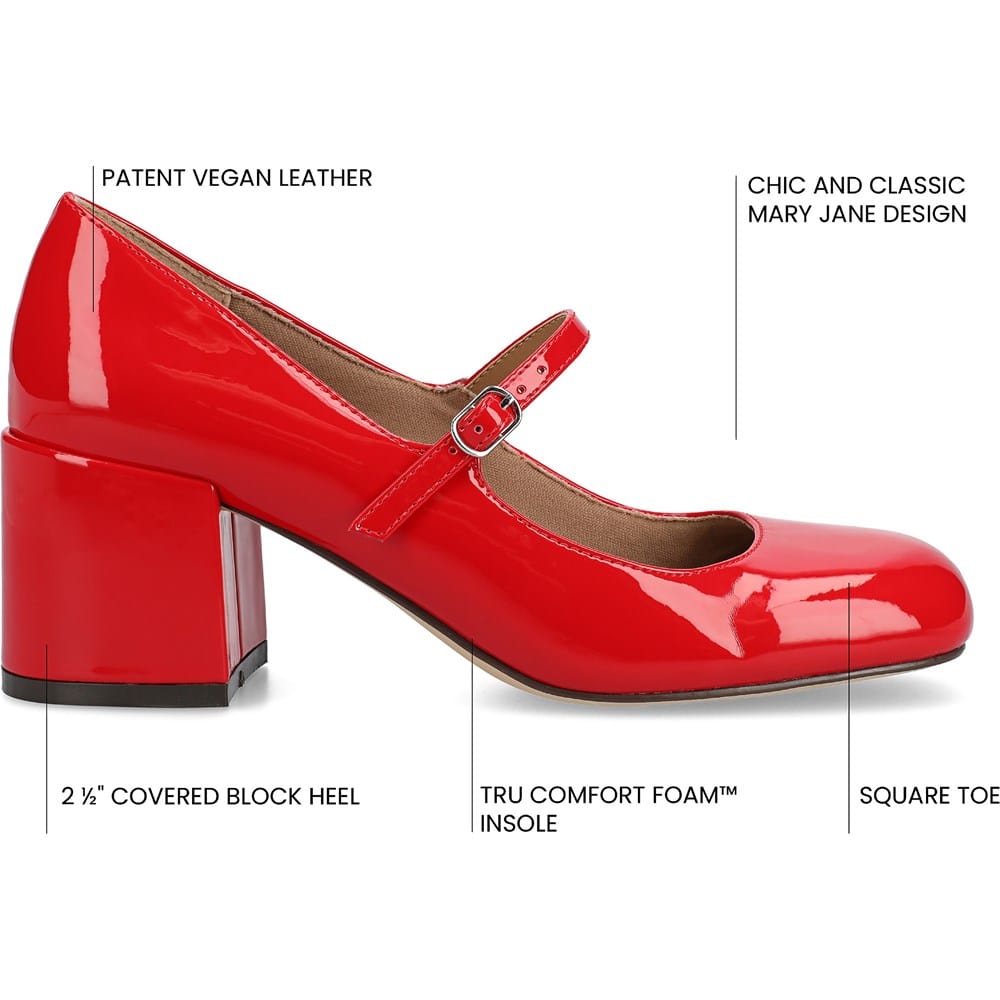 Journee Women's Okenna Wide Mary Jane Pump | Famous Footwear