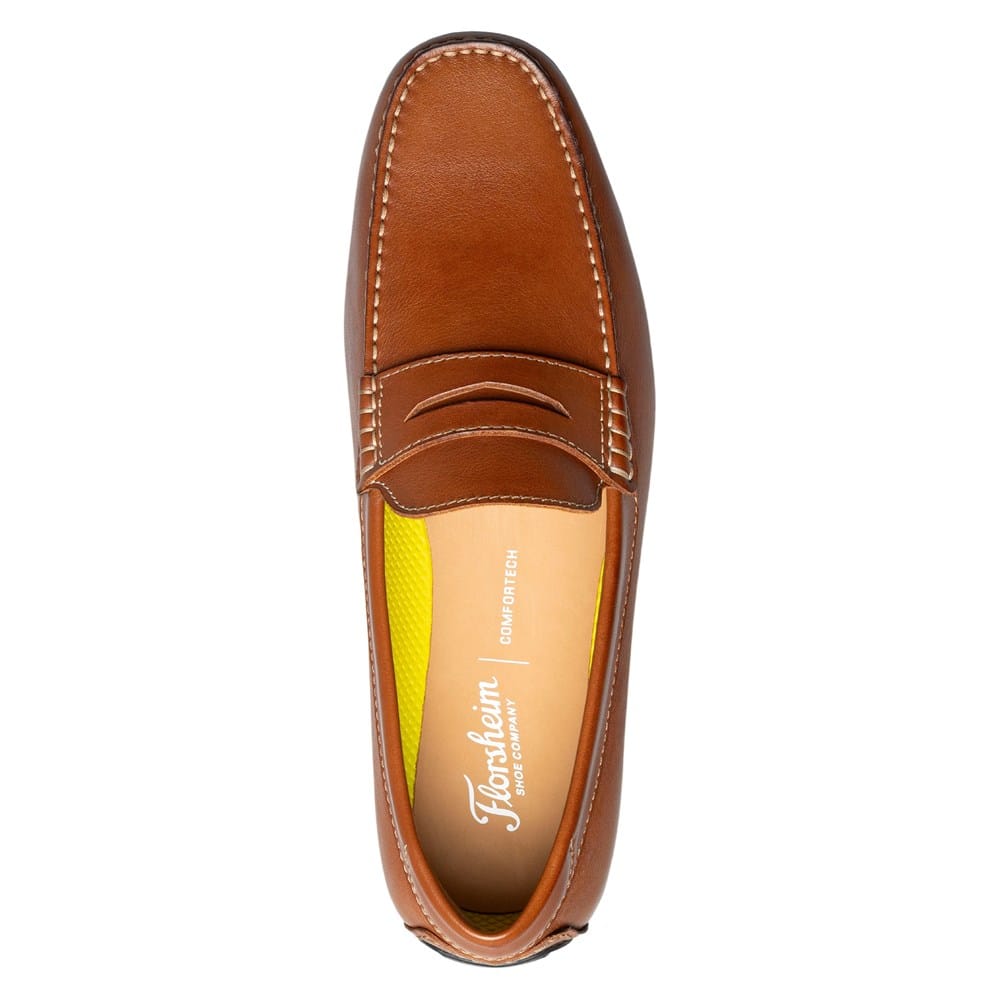 Florsheim Penny Loafer Mens Size 10.5 Tan Excellent Leather Comfortech Moccasin FLORSHEIM MOTOR SMOOTH MOC TOE PENNY DRIVER BROWN - MENS  main image 4