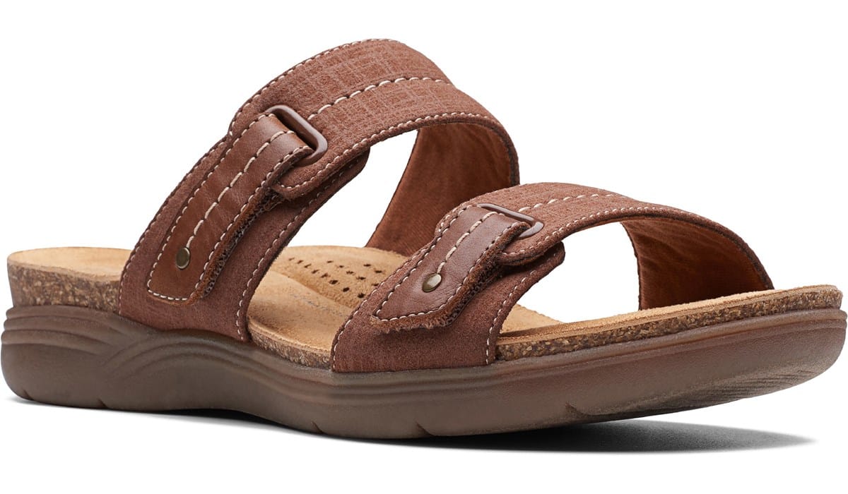 Clarks Women's April Dusk Narrow/Medium/Wide Slide Sandal | Famous Footwear