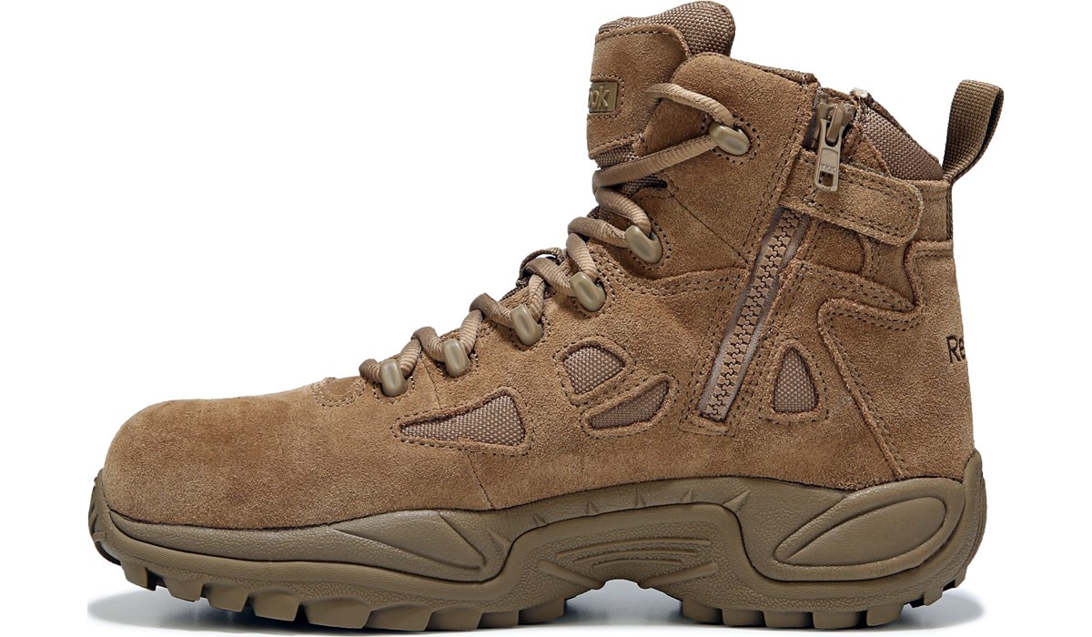 reebok 6 rapid response waterproof side zip tactical boots