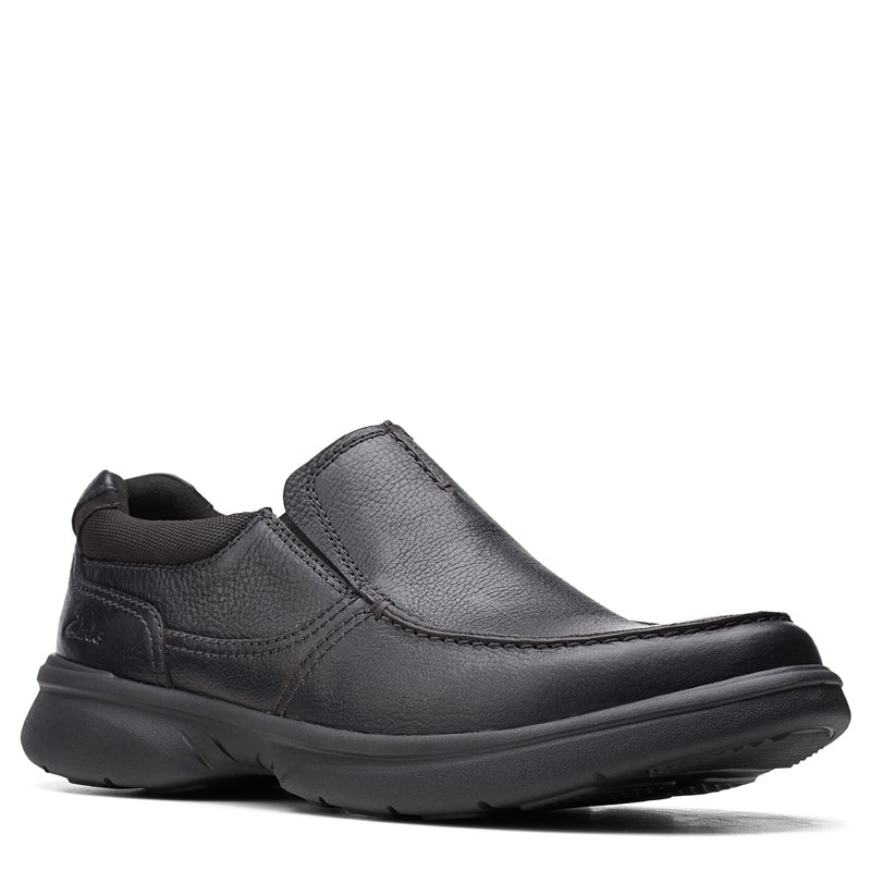Clarks Men's Bradley Free Slip On Shoes (Black Tumbled Leather) - Size 10.5 M