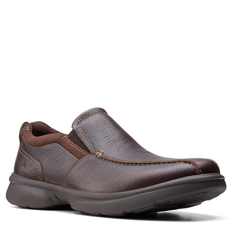 Clarks Men's Bradley Step Bicycle Toe Slip On Loafers (Brown Tumbled Leather) - Size 9.0 M