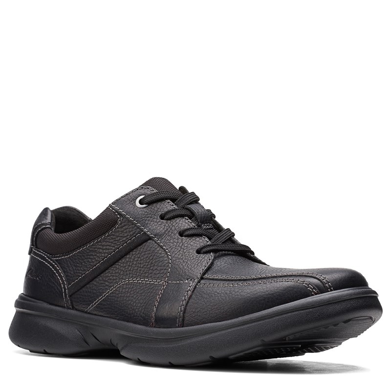 Clarks Men's Bradley Walk Casual Oxford Shoes (Black Tumbled Leather) - Size 9.5 M