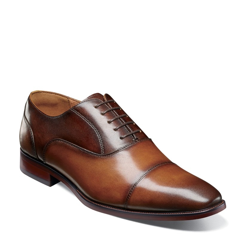 Florsheim Men's Sorrento Lux Cap Toe Oxford Shoes (Cognac/Multi) - Size 10.5 M