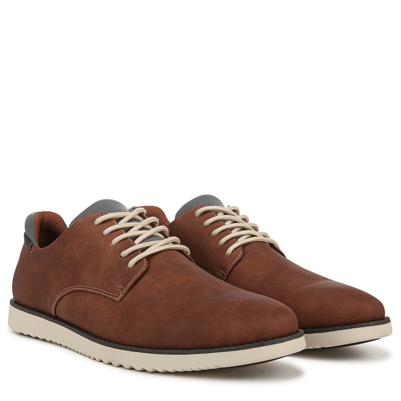 Dr. Scholl's Men's Sync Oxford Shoes (Dark Tan Faux Leather) - Size 11.0 M